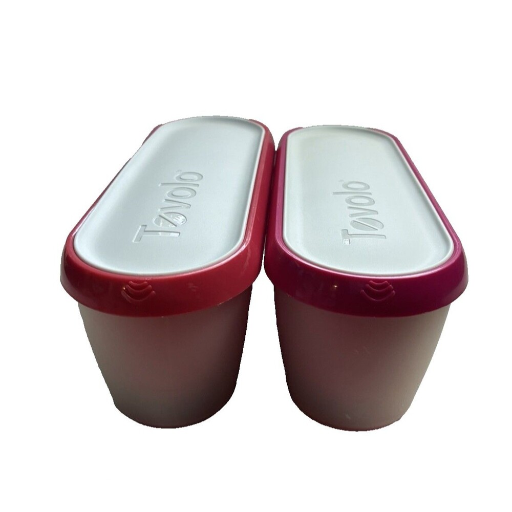 Tovolo Glide-A-Scoop Non Slip Base Insulated Ice Cream Tub 1.5 Qt Lot of 2